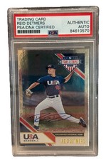 REID DETMERS signed (LOS ANGELES ANGELS) Stars & Stripes Card PSA 84610570