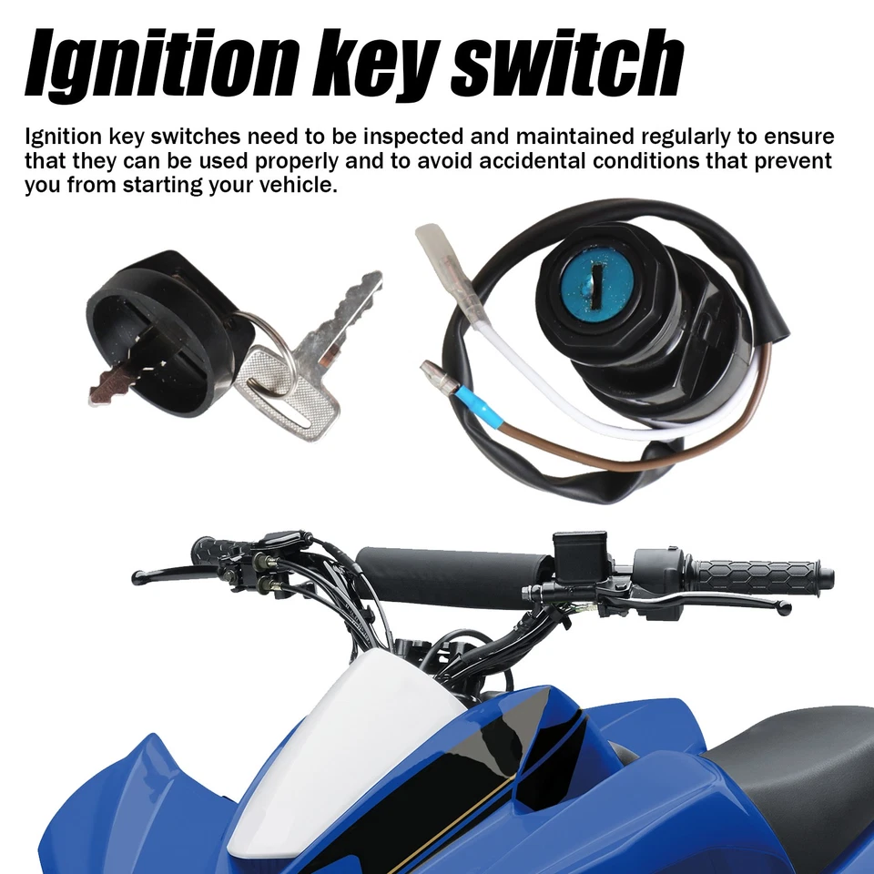 1x Interruptor de llave de encendido para Kawasaki KFX50 03-06 KLT200 81-84 KLT250 81-85 KLF300 Foto 4 de 4