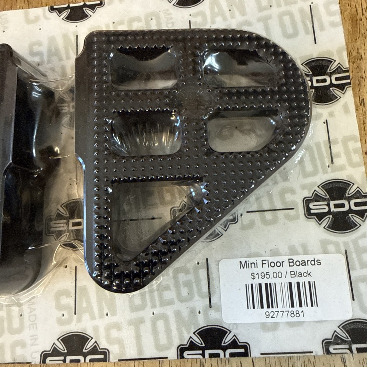 SDC San Diego Customs Black Mini Floorboards Front Harley M8 