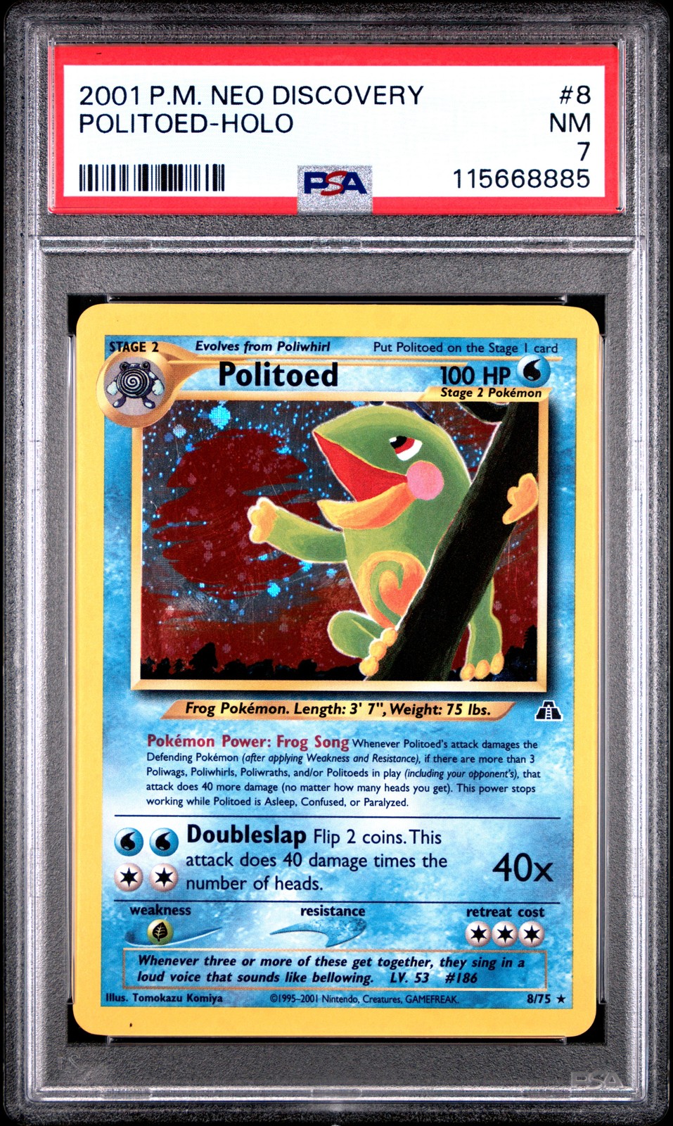 2001 Pokemon Neo Discovery Politoed-Holo #8