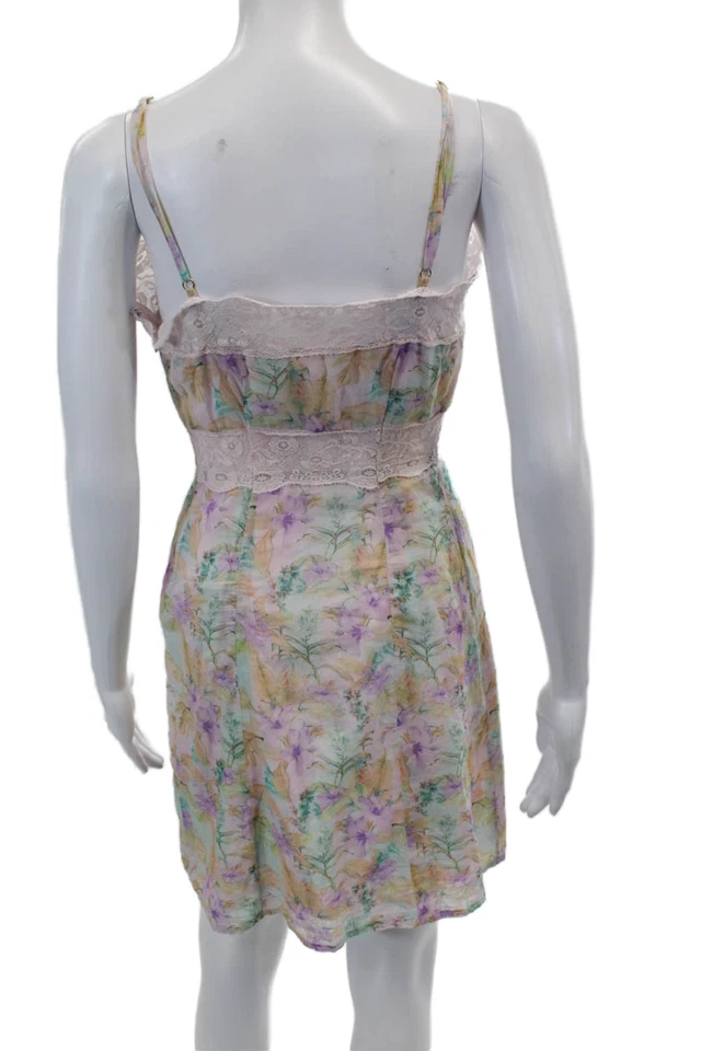 Vestido Love Shack Elegante Para Mujer Cuello en V Encaje Floral Sin Mangas Multicolor Talla 4 Foto 3 de 4