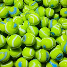 9 Lot of Troll Marble Collection by Vintage Marbles 16mm 5/8" Green Blue Swirls
