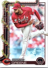 2025 Topps Holiday #H139 Hunter Greene Reds