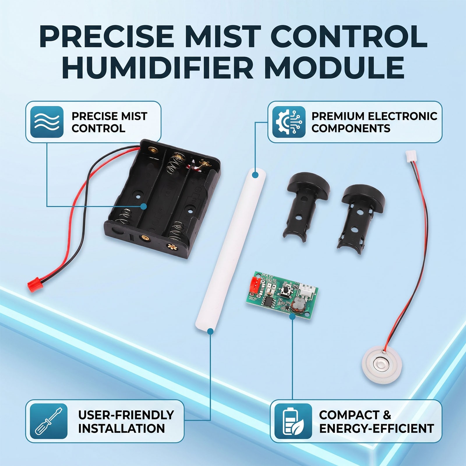 ↑USB Humidifier Module Single Spray Humidifieration Atomization Disc Atomization