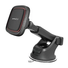  Magnetic Phone Mount for Car – Industrial Suction Cup Dashboard & Black-Red