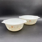 2 Vintage Pyrex England Emily Spring Garden Casserole Dishes 8” & 6”