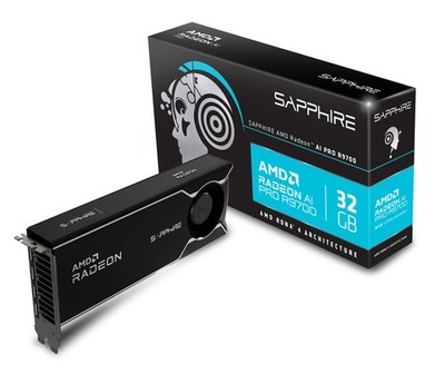 .Sapphire AMD RADEON AI PRO R9700 - Graphics Cards (32GB GDDR6/PCI Express)