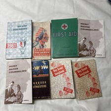 Vintage Lot Of 8 Boy Scouts Of America Books, Song Book, First Aid. Merit Book