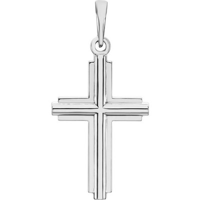 Platin Kreuz Anhänger