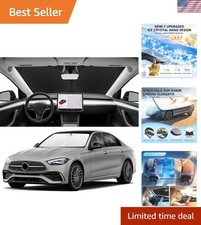 Windshield Sun Shade For Mercedes-benz C-class 2015-2026 Blocks Uv Rays And... Windshield Sun Shade For Mercedes-benz C-class 2015-2026 Blocks Uv Rays And...