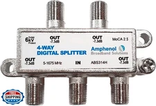 Amphenol Digital Coaxial Splitter MoCA 2.5 (4 Way) ABS314H