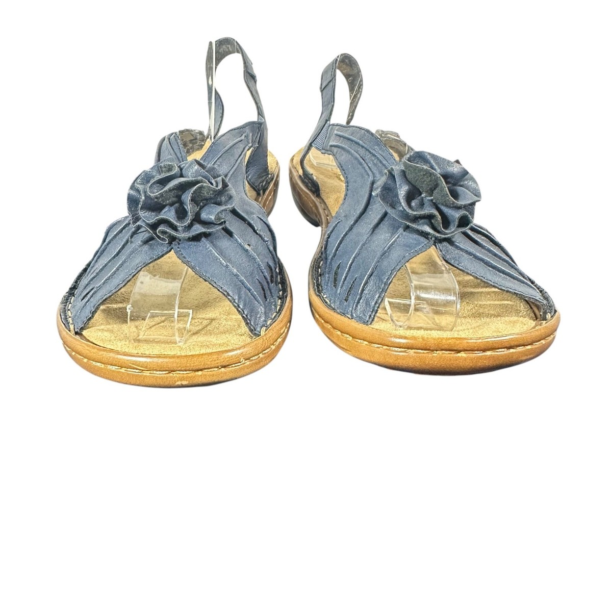 Rieker Women's Size 39 US sz 8 Floral Toe Sandals Blue