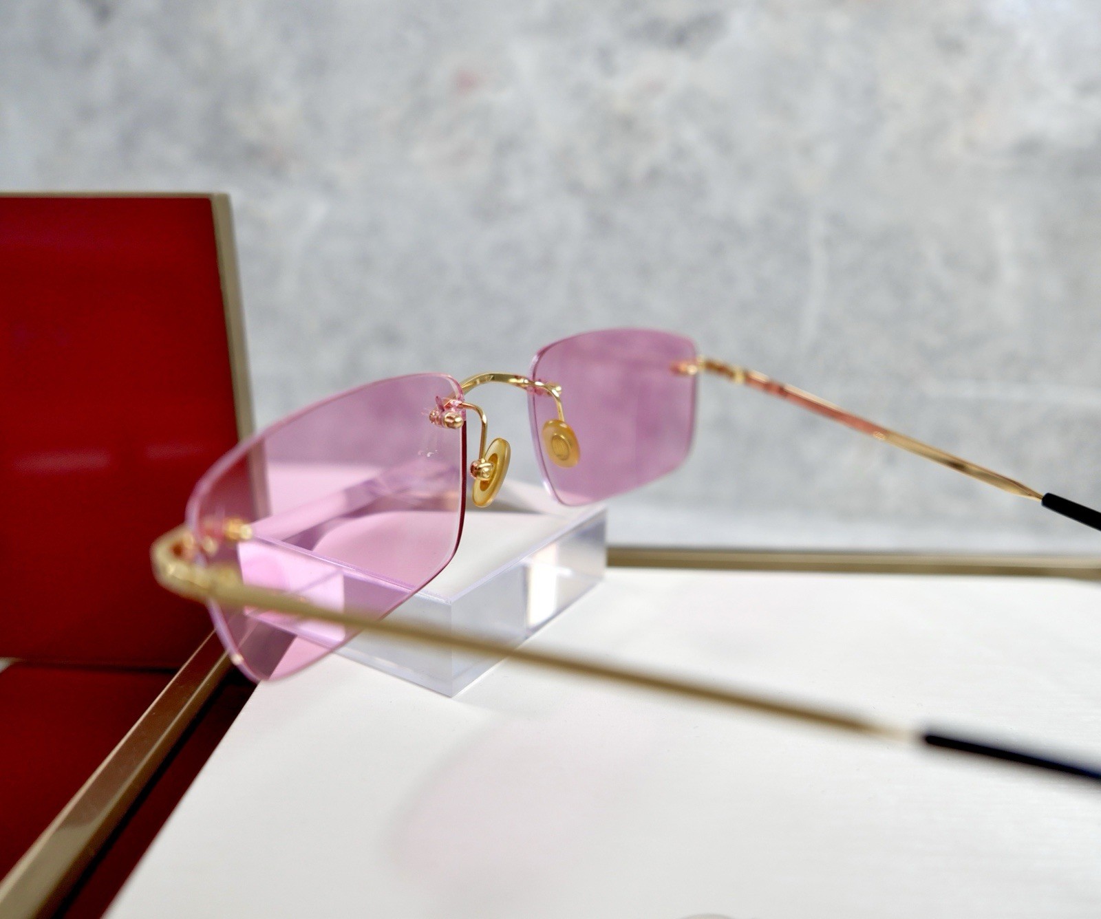 Authentic Cartier Rimless Titanium Sunglasses Eye… - image 11