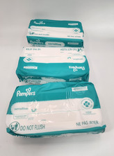Pampers Baby Wipes Sensitive Perfume Free 3X Refill Packs 192 count