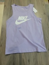 Nike Men's Sportswear Icon Futura Tank Top Size Medium. Purple 100 Cotton