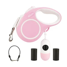 Upgraded Retractable Dog Leash with Chew Proof Cable and Poop Bag Dispenser, ...
