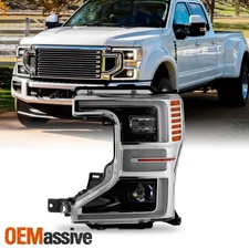 For 2020-2022 Ford F250 F350 F450 SuperDuty FULL LED Chrome Headlight Driver LH