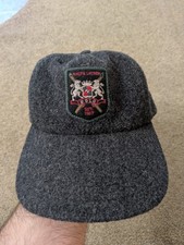 Vintage Ralph Lauren Polo Crest Hat Gray Wool XL Made In USA Polo Sport