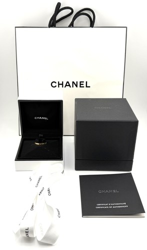 CHANEL COCO CRUSH RING - QUILTED MOTIF - MINI VERSION - 18K BEIGE GOLD - SIZE 7