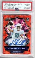 2021 Wild Card Holo-Lux Auto 8/8 Grayson McCall PSA 9 RC Coastal