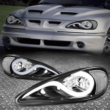 Led Drlfor 1999-2005 Pontiac Grand Am Black Housing Clear Side Headlightlamp
