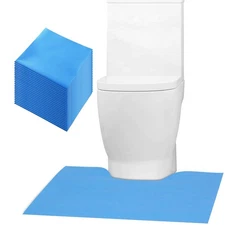 Upgraded 25 Pack Disposable Toilet Mats,Super Absorbent Toilet Floor Protecto...