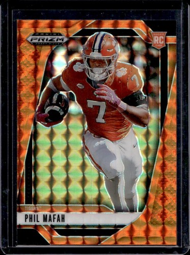 2025 Panini Prizm Draft Picks Phil Mafah RC Orange Finite Rookie #/39 Tigers