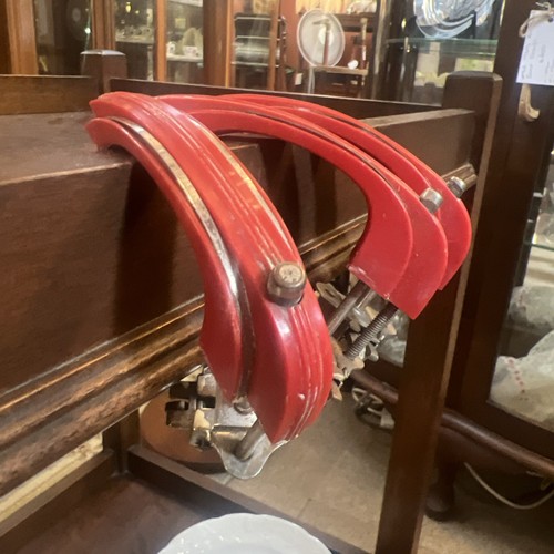 X3 Original Red Art Deco Bakelite Cabinet Handles - Picture 3 of 4