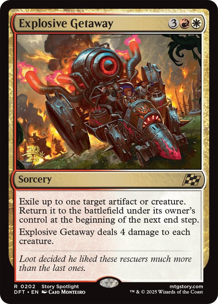 MTG Explosive Getaway Aetherdrift Prerelease Promos 202 Foil NM Prerelease Cards