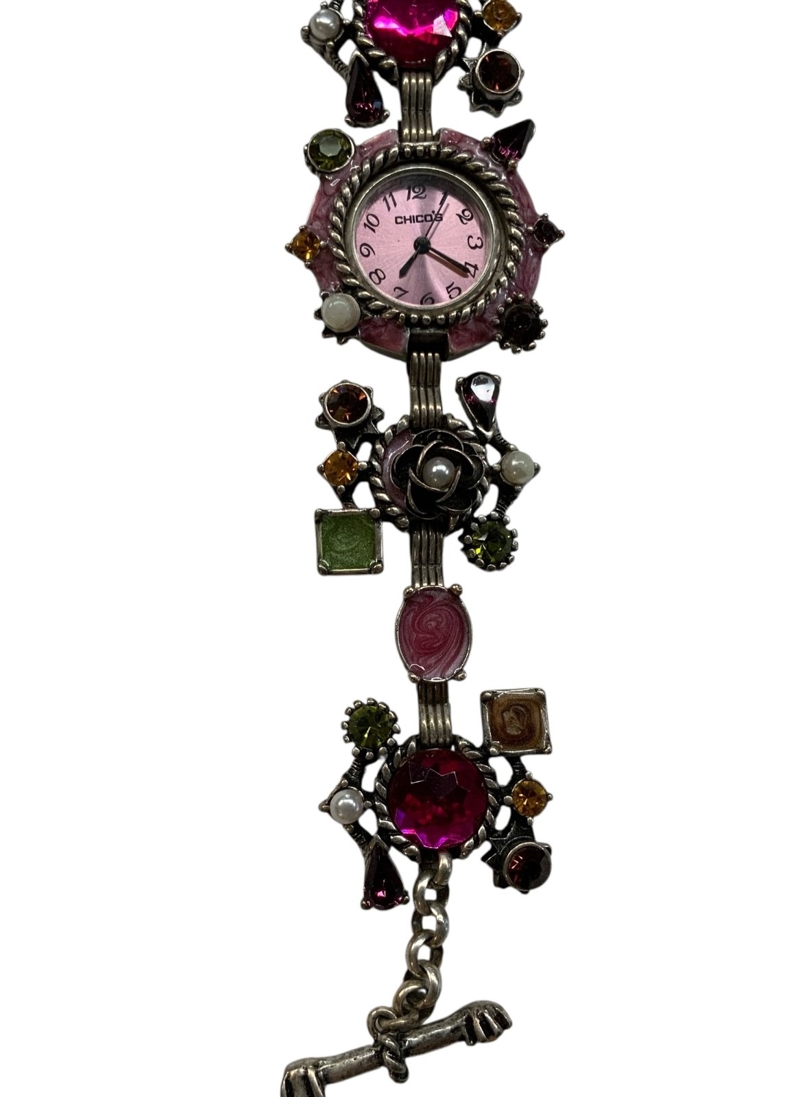 Chico's Multi Crystal Watch Missing 1 Crystal Nee… - image 4