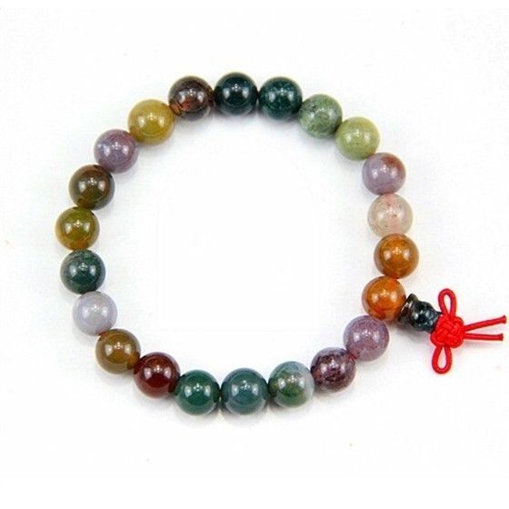 Pair 2 PCS 21 8mm Indian Jade Yoga Meditation Prayer Beads Mala Bracelets