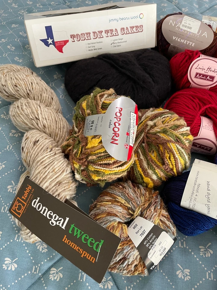 Lote MadelineTosh Teñido a Mano Pintado Louisa Harding Cachemira Merino Seda Lana Hilo Foto 3 de 4