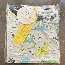 Little Sleepies Blue Green Dinosaur Bamboo Viscose Pajama Set 2 Piece Size 5/6