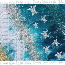 20oz Skinny Wrap Sea Turtle Beach Theme Sublimation Transfer Ready To Press