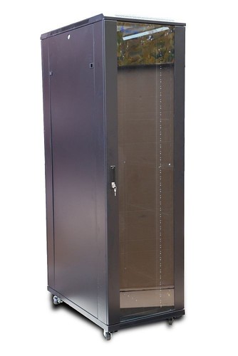 5902560368628 Szafka rackowa 42U 600x800 czarna stojąca Extralink - Zdjęcie 2 z 10