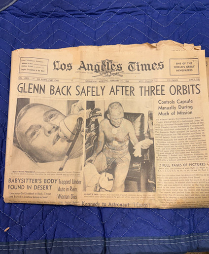 John Glenn Newspaper La Times
