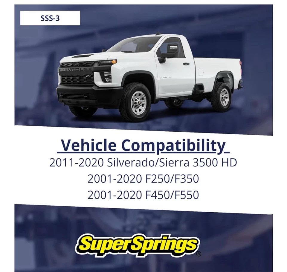 SuperSprings SSS-3 SuperSway-Stops para Ford F250 F350 F450 Silverado Sierra 3500 Foto 2 de 4