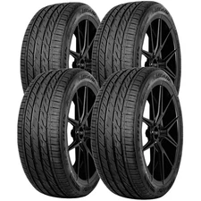 (QTY 4) 245/35RF18 Lexani RFX Plus 92Y XL Black Wall Tires