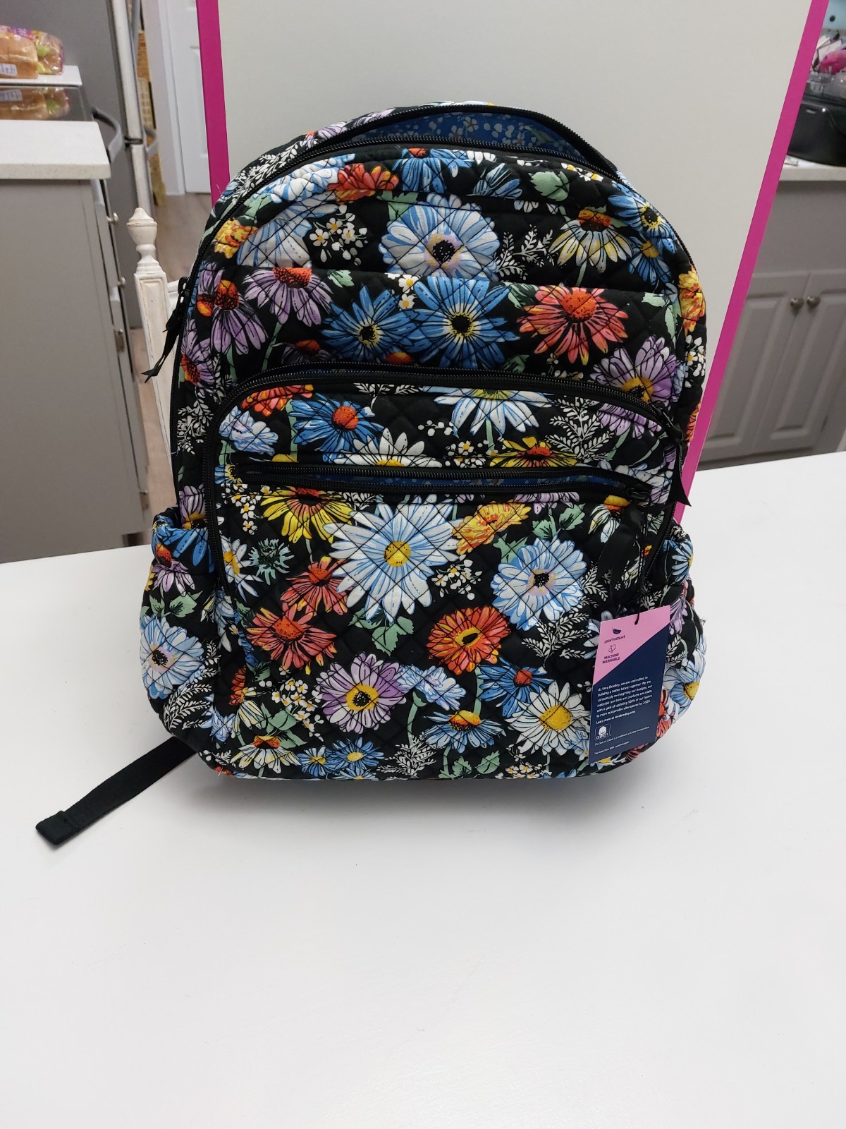 Vera Bradley XL Campus Backpack Daisies NWT
