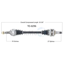 For Lexus IS250 GS300 06-08 AWD Rear Driver Left CV Axle Shaft SurTrack TO-8296