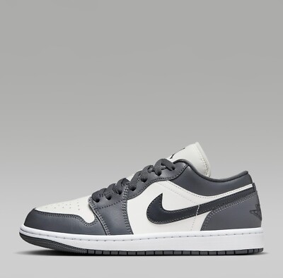 Nike Women's Air Jordan 1 Low Sneakers Shoes Sail/Dark Gray DC0774-102 US 4-11