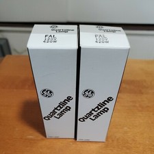 Lot Two 2 GE FAL Quartzline Projector Projection Lamp Bulb 120V 420W