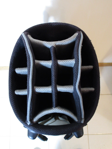 Walter Hagen 14 way Stand Golf Bag Black & Silver Dual Straps w/ Rain Cover - Picture 6 of 11