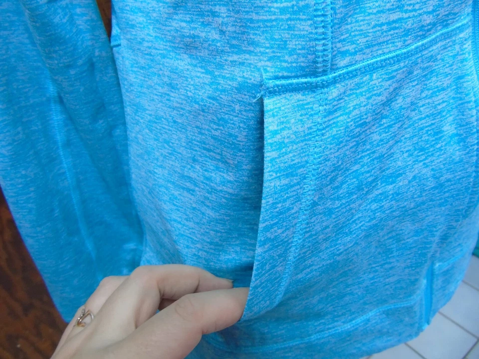 Moletom com capuz Umbro feminino zíper completo manga longa azul urze tamanho XL - Imagem 4 de 4