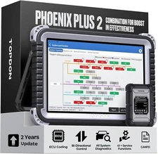 2025 TOPDON Phoenix Plus 2 Full System Diagnostic Scanner Tool Online Coding