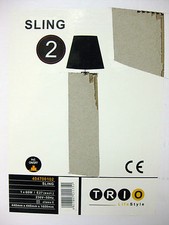 Lampenschirm für Trio Standleuchte Sling, Schwarz, Kunststoff/ Stoff, 404700102
