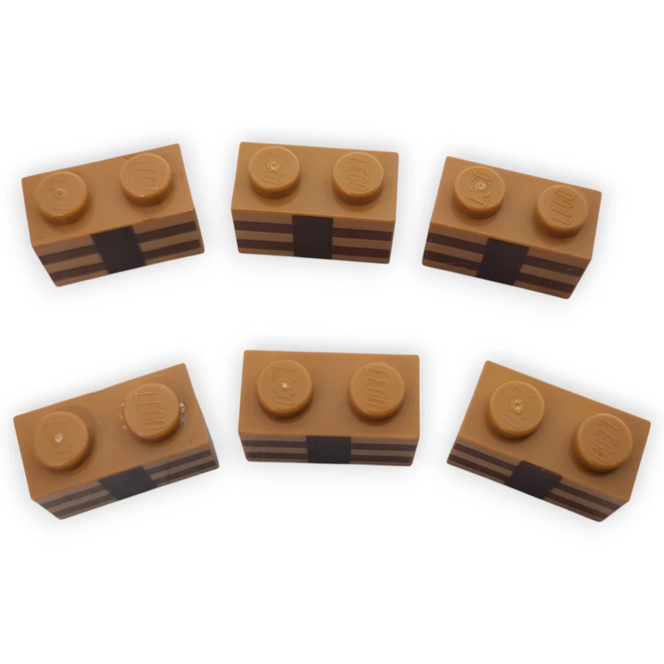 Lego Stein Brick Minecraft Crafting Table 3004pb123 1x2 Medium Nougat Ersatzteil - Bild 2 von 4