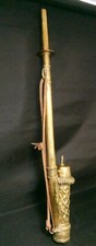 ANTIQUE AFRICAN BAMUM People Old - Large Traditional Cast BRONZE Smoking Pipe