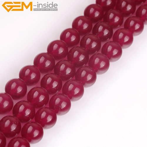 Assorted Colors Round Jade Stone Crystal Beads Jewelry Making 15" Wholesale UK - Picture 71 of 103