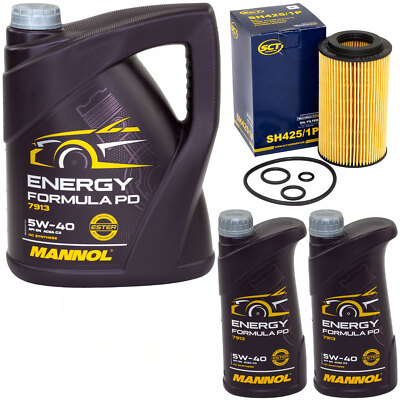 Motoröl Set MANNOL Energy Formula 5W-40 7 Liter + Ölfilter für Mercedes C-Klasse